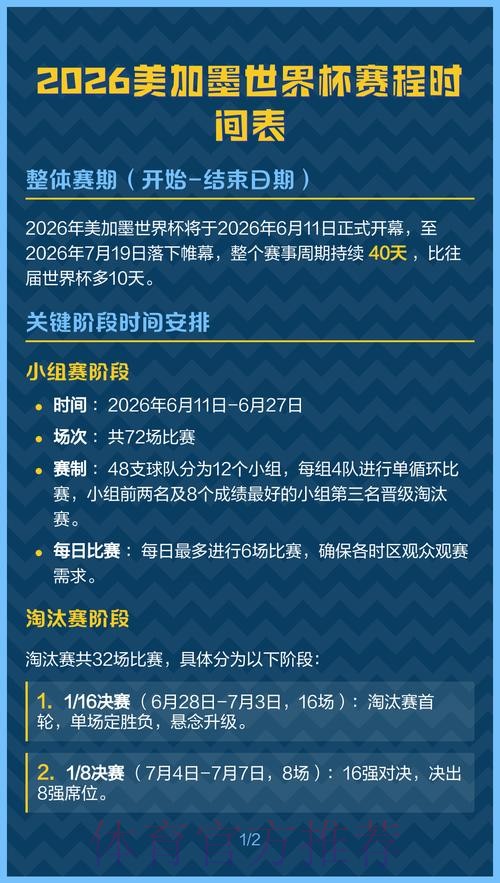 2026美加墨世界杯赛程网站